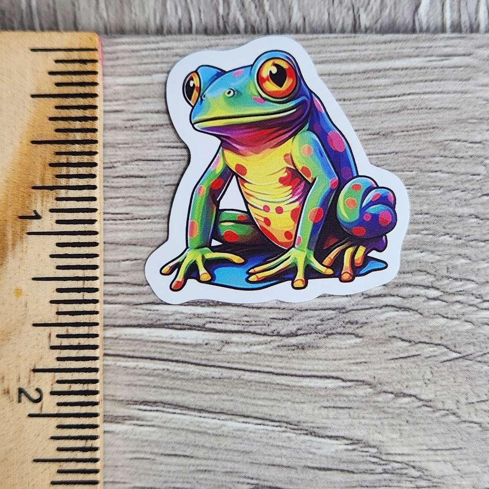 10 for $10 Funky Frog Stickers  Psychedelic Frogs Animal Sticker